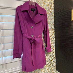 London Fog Size Large Pink/Purple Trench Coat-Flawless Condition